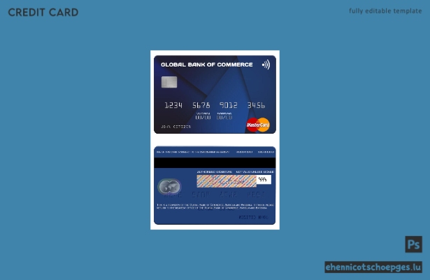 Vorschau der Mastercard der Global Bank of Commerce in Antigua und Barbuda